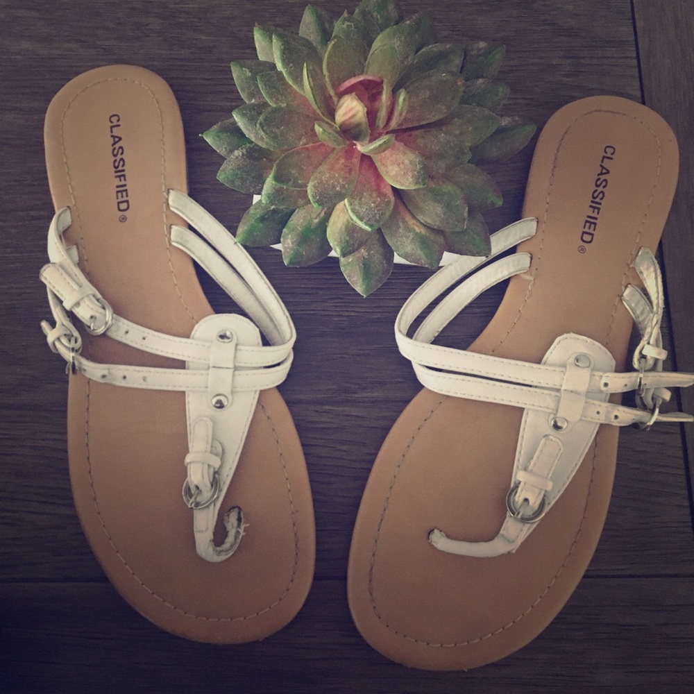 White cute sandals